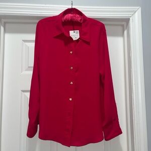 Zara raspberry pink blouse